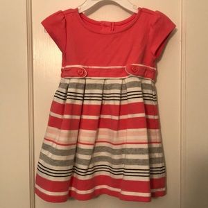 Cute pink/white/gray Gymboree dress size 18-24m